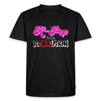 K-Pop Revolution Kpopfan - Men's Premium Organic T-Shirt - black - Front - Nico (187cm)