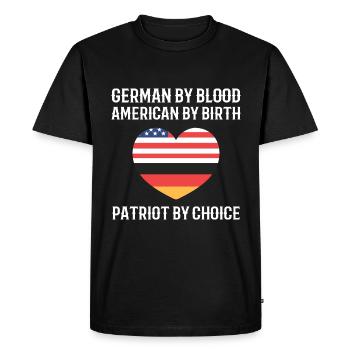 American German - Men's Premium Organic T-Shirt - black - Front - Nico (187cm)