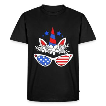 4 juillet Couleurs nationales Fête nationale des États-Unis - T-shirt Premium bio Homme - noir - Devant - Nico (187cm)