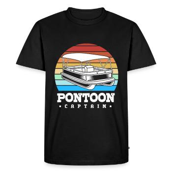 Bateau ponton Bateau Bateaux - T-shirt Premium bio Homme - noir - Devant - Nico (187cm)