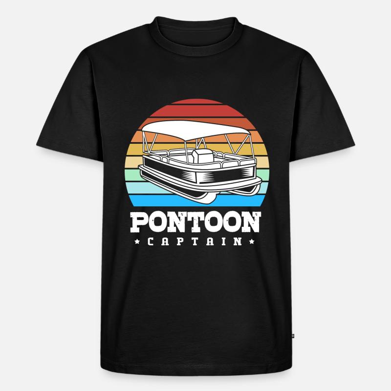 Pontonboot Boot Boote - Männer Premium Bio T-Shirt - Schwarz