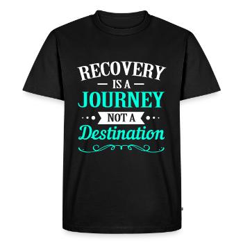 Drug-free addiction addicted - Men's Premium Organic T-Shirt - black - Front - Nico (187cm)