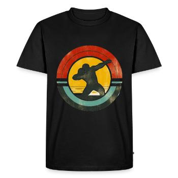 Shot Put - Men's Premium Organic T-Shirt - black - Front - Nico (187cm)