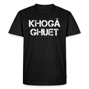 Khogä Ghuet dialect dialect gift - Men's Premium Organic T-Shirt - black - Front - Nico (187cm)