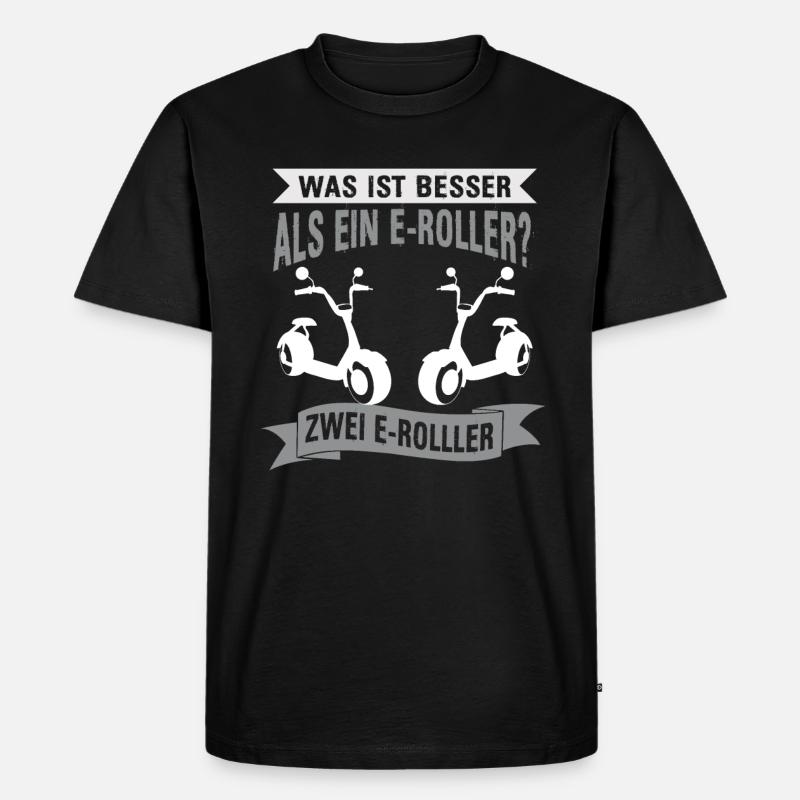 E-Roller Elektroroller - Männer Premium Bio T-Shirt - Schwarz