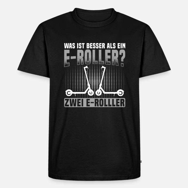 E-Roller Elektroroller - Männer Premium Bio T-Shirt - Schwarz