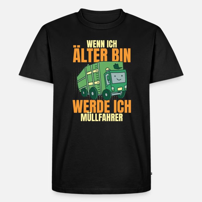 Nachwuchs Müllmann Müllabfuhr - Männer Premium Bio T-Shirt - Schwarz