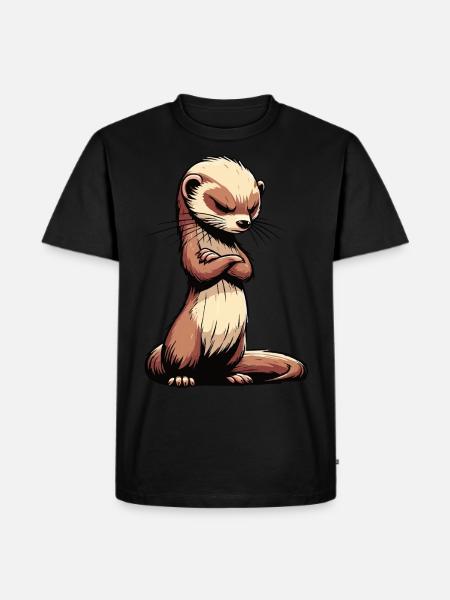 Frettchen Frettchenhalter Frettchenbesitzer - Männer Premium Bio T-Shirt - Schwarz