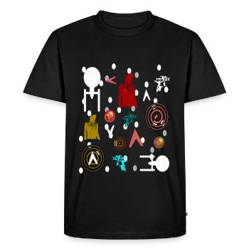 Science fiction colorée - T-shirt Premium bio Homme - noir - Devant - Nico (187cm)