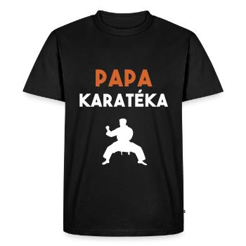 papa karatéka cadeau papa karaté - T-shirt Premium bio Homme - noir - Devant - Nico (187cm)