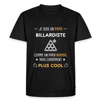 je suis un papa billardiste billard boules - T-shirt Premium bio Homme - noir - Devant - Nico (187cm)