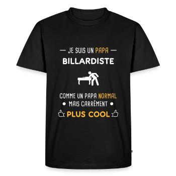je suis un papa billardiste billard - T-shirt Premium bio Homme - noir - Devant - Nico (187cm)