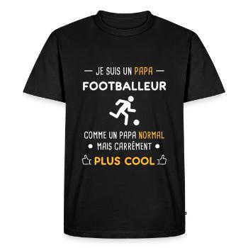 je suis un papa footballeur football - T-shirt Premium bio Homme - noir - Devant - Nico (187cm)