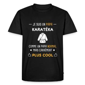 je suis un papa karatéka karaté karategi - T-shirt Premium bio Homme - noir - Devant - Nico (187cm)