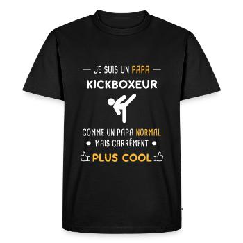 je suis un papa kickboxeur kickboxing - T-shirt Premium bio Homme - noir - Devant - Nico (187cm)