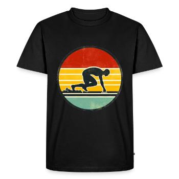 Sprinter - Track And Field 2 - Men's Premium Organic T-Shirt - black - Front - Nico (187cm)