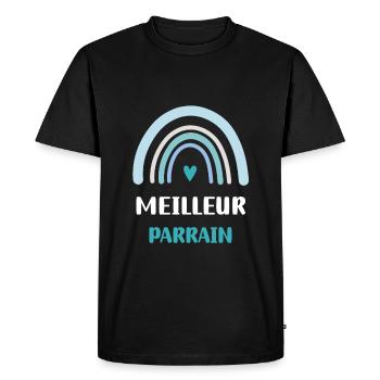 Best Rainbow Godfather Gift Godfather - Men's Premium Organic T-Shirt - black - Front - Nico (187cm)