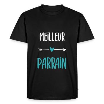 Best Godfather Humor Godfather Gift - Men's Premium Organic T-Shirt - black - Front - Nico (187cm)