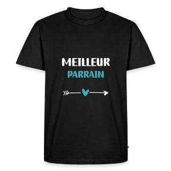 Best Godfather Heart Gift Godfather - Men's Premium Organic T-Shirt - black - Front - Nico (187cm)