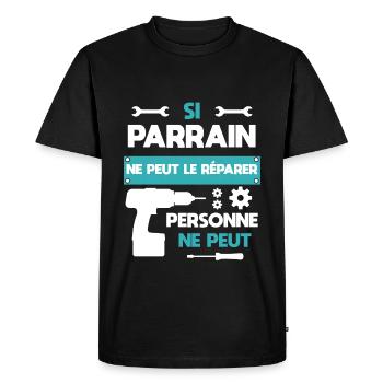 godfather DIY handyman humor godfather gift - Men's Premium Organic T-Shirt - black - Front - Nico (187cm)