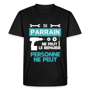 godfather DIY handyman funny humor gift - Men's Premium Organic T-Shirt - black - Front - Nico (187cm)