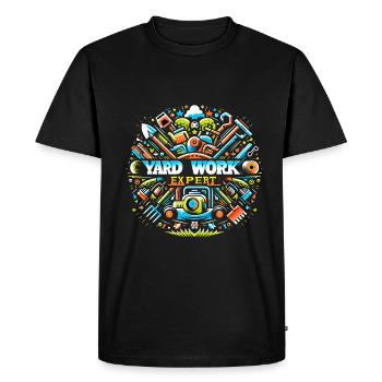 Yard Work Expert 18 - Men's Premium Organic T-Shirt - black - Front - Nico (187cm)