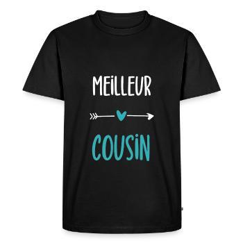 Best Cousin Humor Gift Cousin - Men's Premium Organic T-Shirt - black - Front - Nico (187cm)