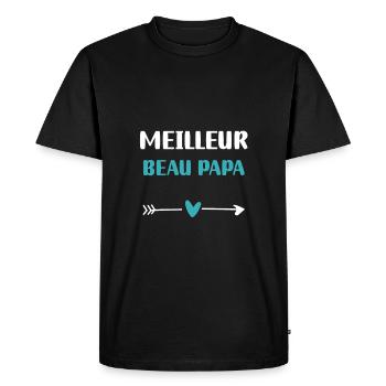 Best Beautiful Dad Heart Gift - Men's Premium Organic T-Shirt - black - Front - Nico (187cm)