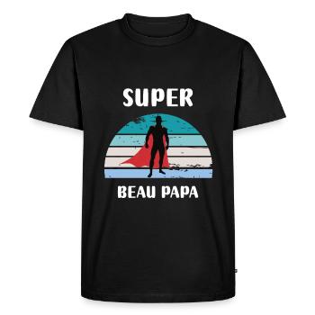 Super Beautiful Dad Retro Vintage Gift - Men's Premium Organic T-Shirt - black - Front - Nico (187cm)