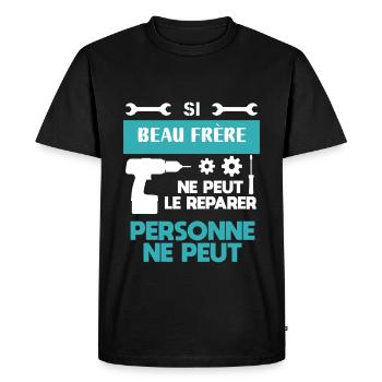 Brother-in-law DIY Handyman Funny Humor - Men's Premium Organic T-Shirt - black - Front - Nico (187cm)