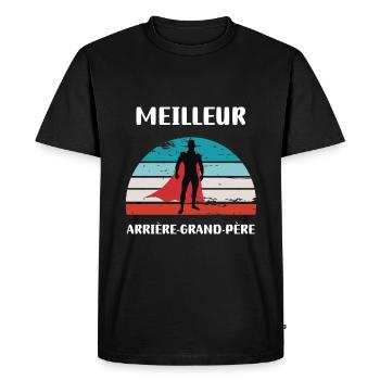 Best Vintage Retro Great-Grandfather - Men's Premium Organic T-Shirt - black - Front - Nico (187cm)
