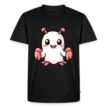 Lobster Crab Halloween Comic Ghost - Men's Premium Organic T-Shirt - black - Front - Nico (187cm)