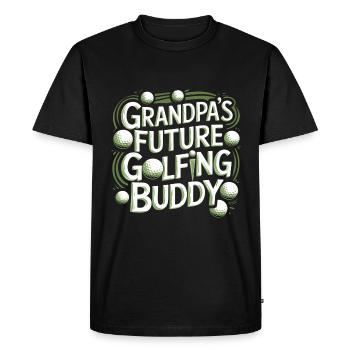 Grandpa's Future Golfing Buddy 9 - Männer Premium Bio T-Shirt - Schwarz - Vorne - Nico (187cm)