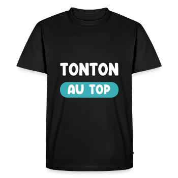 Uncle at the top gift uncle gift uncle - Men's Premium Organic T-Shirt - black - Front - Nico (187cm)