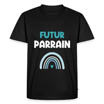 Future Godfather Rainbow Gift Godfather - Men's Premium Organic T-Shirt - black - Front - Nico (187cm)