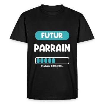 Future Godfather Gift Godfather Gift Godfather - Men's Premium Organic T-Shirt - black - Front - Nico (187cm)