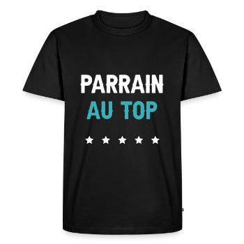 godfather at the top future godfather man gift godfather - Men's Premium Organic T-Shirt - black - Front - Nico (187cm)