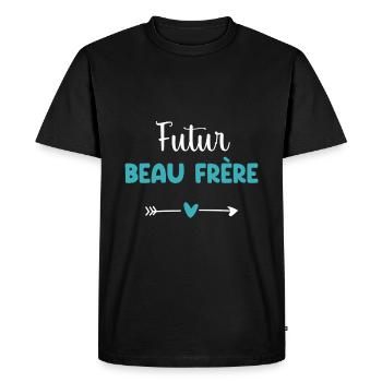 future brother-in-law heart - Men's Premium Organic T-Shirt - black - Front - Nico (187cm)
