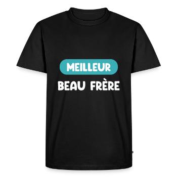 meilleur beau frère cadeau beau frère - T-shirt Premium bio Homme - noir - Devant - Nico (187cm)