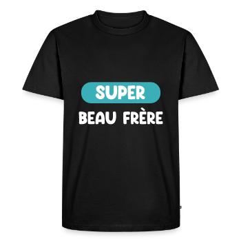 super beau frère cadeau beau frère - T-shirt Premium bio Homme - noir - Devant - Nico (187cm)