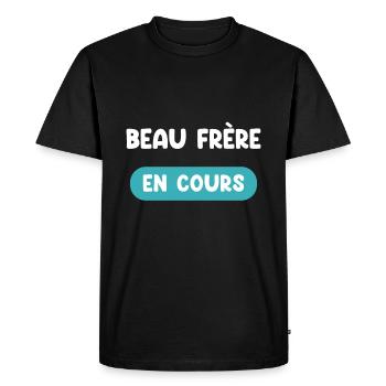 beau frère en cours cadeau futur beau frère - T-shirt Premium bio Homme - noir - Devant - Nico (187cm)