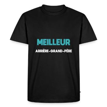 Best Great-Grandpa - Men's Premium Organic T-Shirt - black - Front - Nico (187cm)