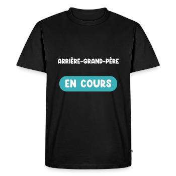 arrière-grand-père en cours cadeau homme - T-shirt Premium bio Homme - noir - Devant - Nico (187cm)