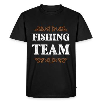 Fishing Crew - Men's Premium Organic T-Shirt - black - Front - Nico (187cm)