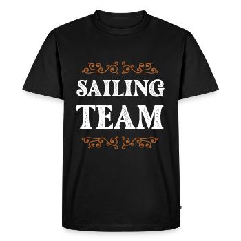 Équipage de navigation - T-shirt Premium bio Homme - noir - Devant - Nico (187cm)