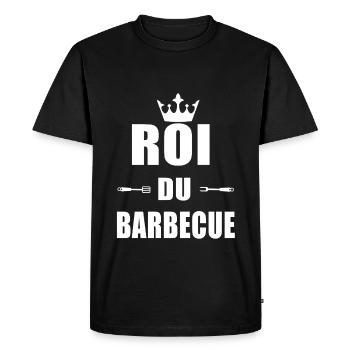 roi du barbecue bbq barbecue humour - T-shirt Premium bio Homme - noir - Devant - Nico (187cm)
