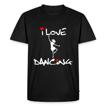 I Love Dancing - Men's Premium Organic T-Shirt - black - Front - Nico (187cm)