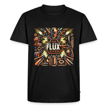 No Flux Given 17 - Men's Premium Organic T-Shirt - black - Front - Nico (187cm)