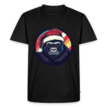 Noël Gorilla Noël - T-shirt Premium bio Homme - noir - Devant - Nico (187cm)