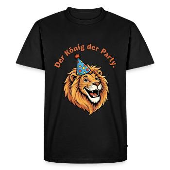 Le roi de la fête - T-shirt Premium bio Homme - noir - Devant - Nico (187cm)